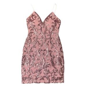 Windsor Pink Sequin Body Con Mini Dress Size Medium NWOT